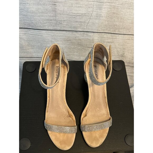 Jeffrey Campbell Sparkly Laura Ankle Strap Sandal Size 9 - Picture 2 of 5